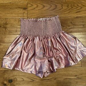 Queen of sparkles pink iridescent, flowy shorts size medium.
